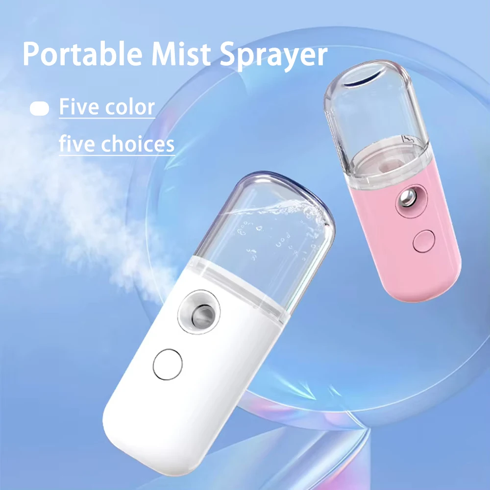 

Nano Spray Moisturizing Instrument Mini Portable Humidifier Facial Steamer Device Beauty Spray Hydrating Apparatus Cold Spray