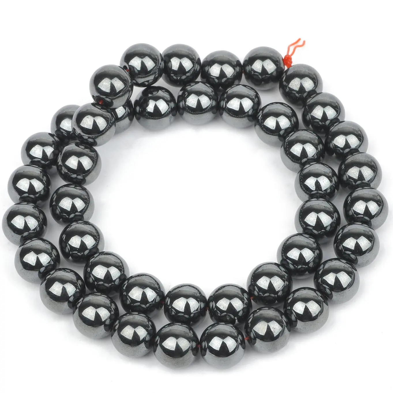 1 2 3 4 6 8 10 12mm Natural Black Hematite Stone Bead Round Spacer Loose Beads For Jewelry Making Bracelet Necklace Supplies 15