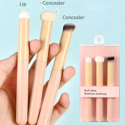 3 Style Mantou Sponge Concealer Brushes MakeUp Brushes Lipstick Lip Makeup Brush Foundation Concealer Brush Cosmetic Beauty Tool