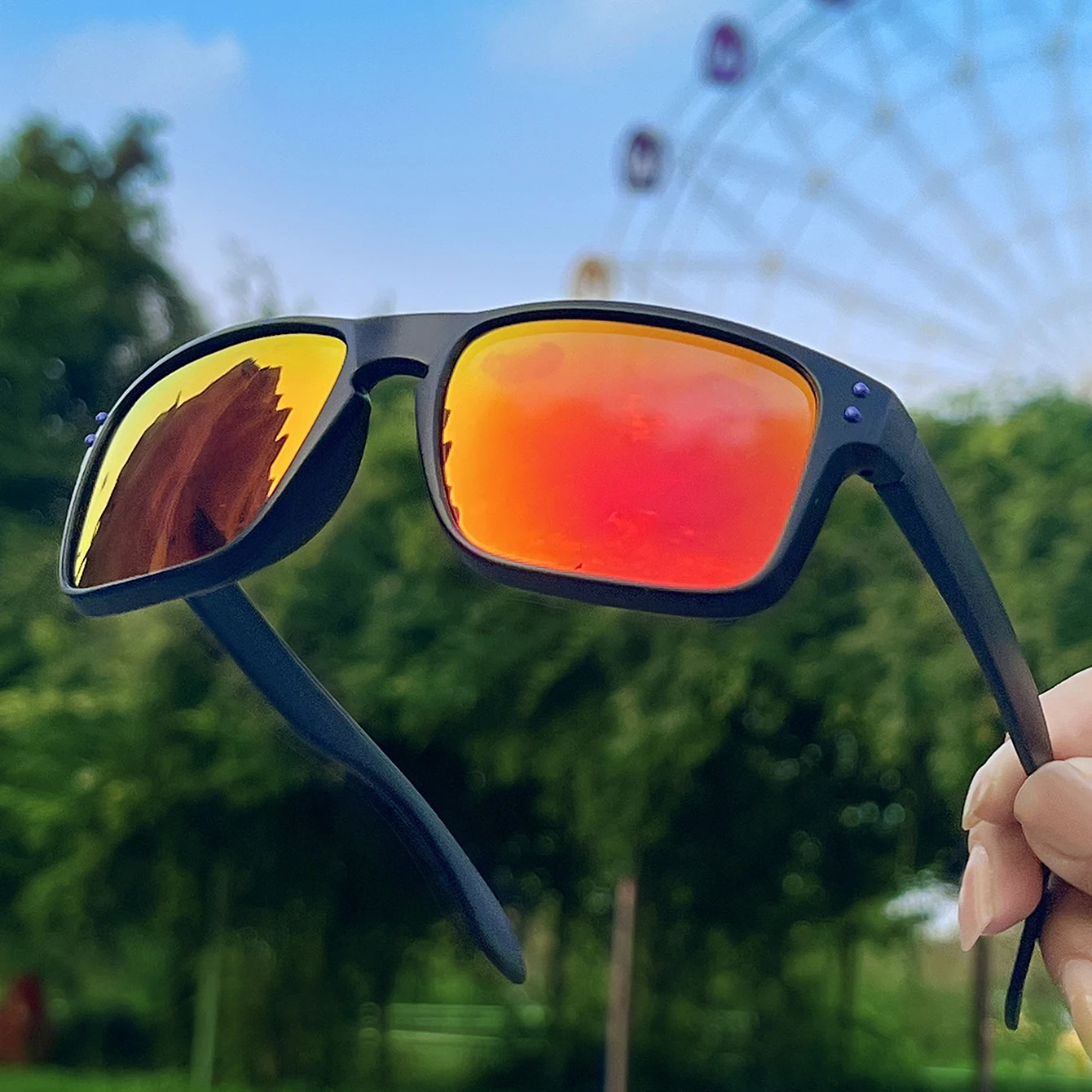 Polarisierte Sonnenbrille UV400, klassische Schutzbrille für Männer und Frauen, Radfahren, Outdoor-Sport, Angeln, Fahren, Wandern, bunte Farbtöne