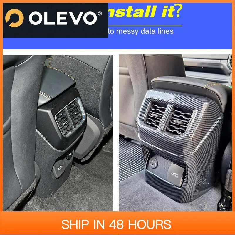 

Новинка для Ford Ranger T9 Everest 2023 2024, АБС-пластик из углеродного волокна, задняя боковая вентиляционная панель, крышка, накладка, рамка, аксессуар для интерьера