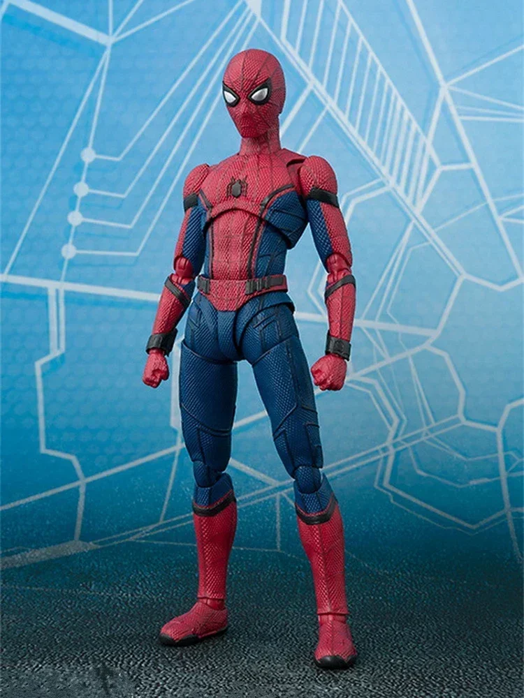 Shf Spider Man Action Figure Toys 15cm Spider-man:homecoming Spider Man Multi-accessori statua mobile modello bambola regali per bambini