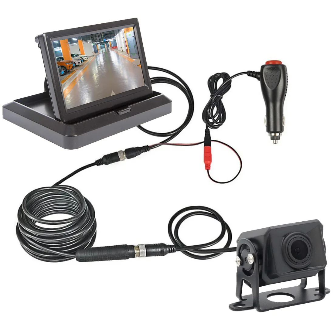 5inch IPS AHD Monitor+1080P IP69 Rear View Backup Reverse Camera For Truck/RV/car/Trailer Vehicle Reversing Camera Kit