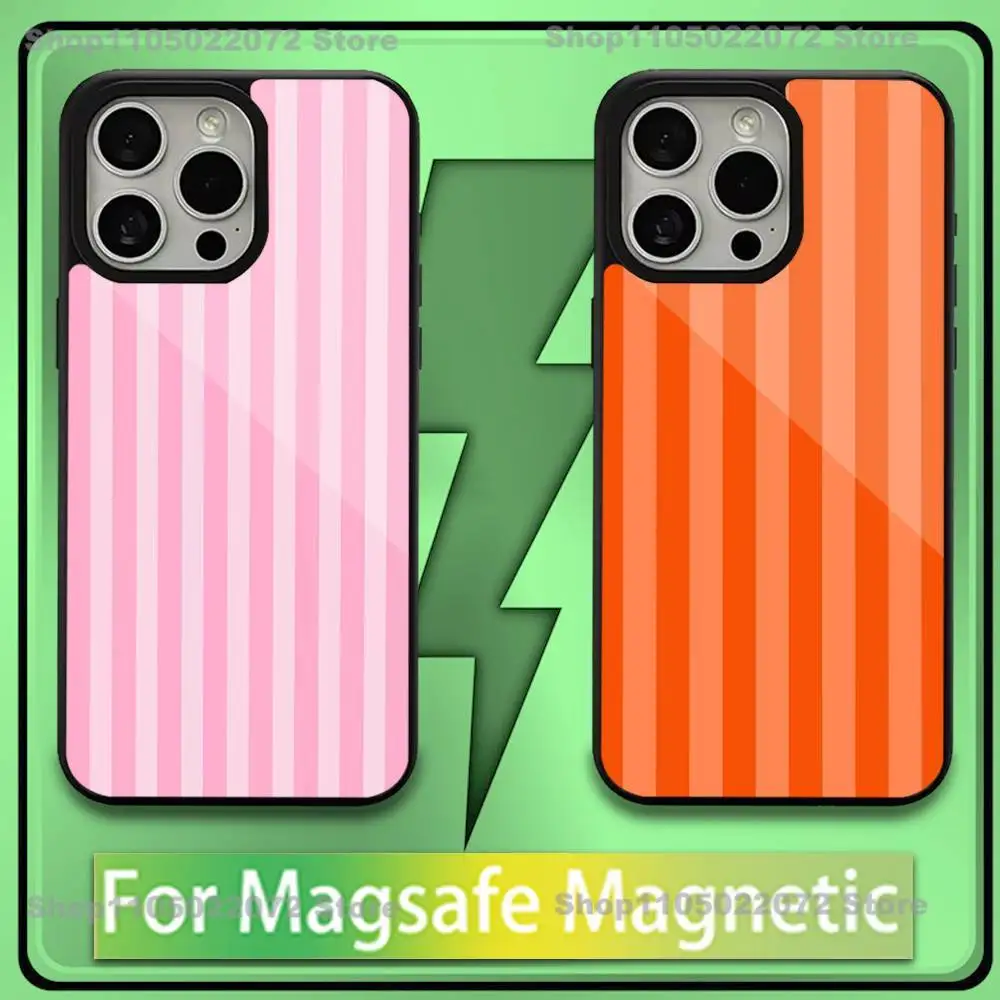 

Colorful Striped Minimalist Couple Phone Case For iPhone 17,16,15,14,13,12,11,Plus,Pro,Max,Mini Magnetic Wireless Charge