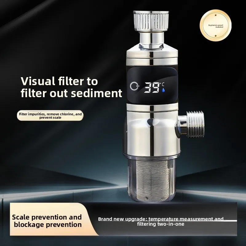 

Цифровой термометр-монитор для душа TTE35129A, электронный термометр для дождевых душей, предфильтр