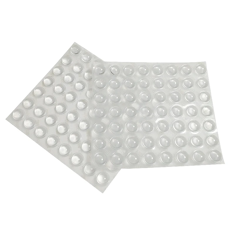 Pieds en Caoutchouc Adhésifs Antidérapants pour Pare-Chocs Sj5olympiques, pour Documents Transparents, 11.2mm x 5.2mm/Pièces, 56 Pièces/Planche