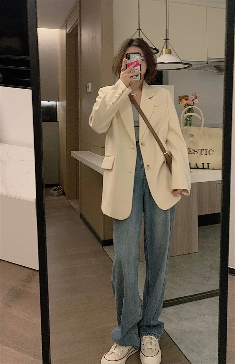 Suit Jacket For Women's 2024 Spring And Autumn Season New Small Stature High-end Feeling Explosive Street Loose Casual Suit