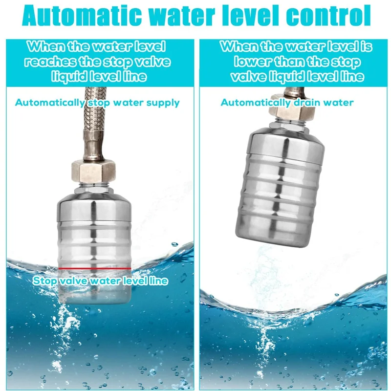 ABUI-Float Valve For Water Tank Water Trough Float Valve For Fish Tank Swimming Pool Livestock Trough