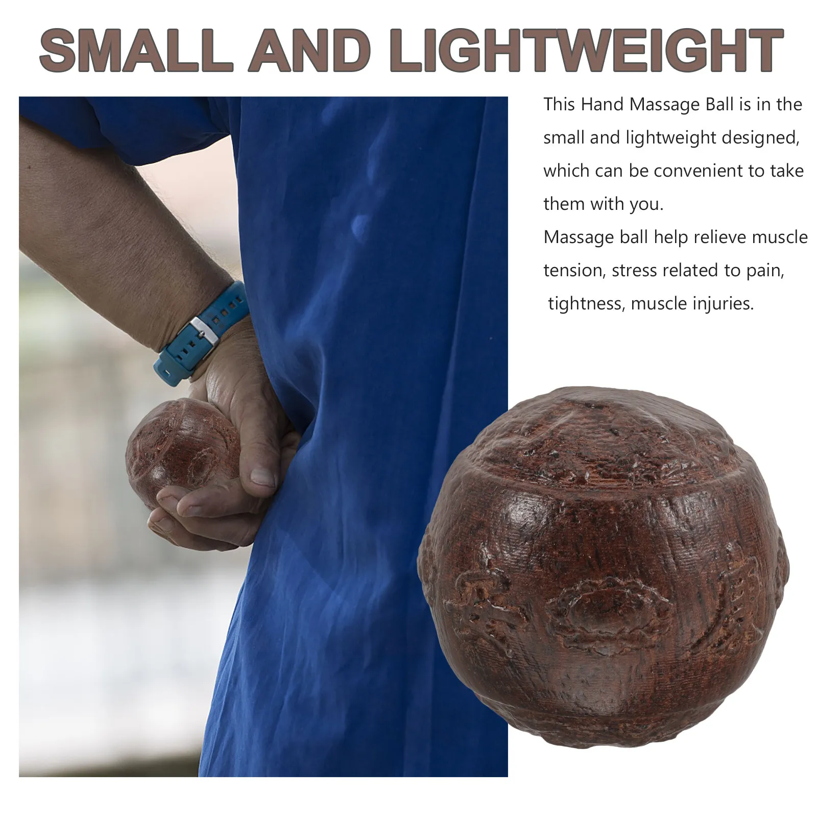 

1 пара массажных шариков для рук, маленький размер, удобное хранение, идеально подходят для путешествий на природе, ежедневного использования, расслабляющий фитнес-аксессуар