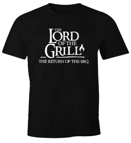 Herren T-Shirt The the Grill BBQ Fun-Shirt Herr der Grille Nerd Fantasy