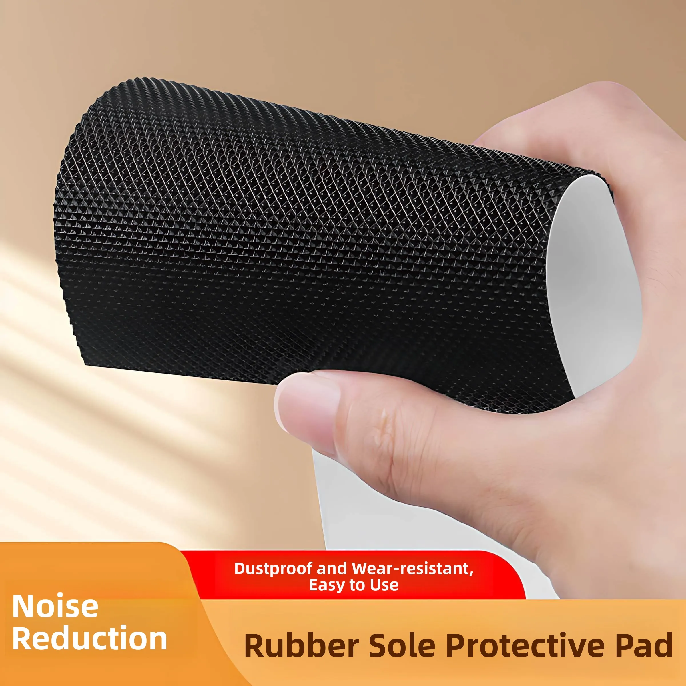 Self-Adhesive Rubber Sole Stickers Anti-Slip Wear-Resistant High Heel Slippers Quiet Cowhide Dragging Shoes Foot Heel Shock A...
