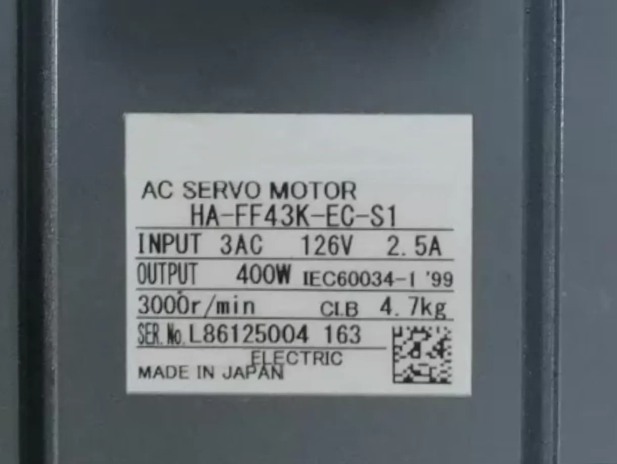 Original Genuine HA-FF43K-EC-S1 Used Servo Motor Tested ok，Fast shipping