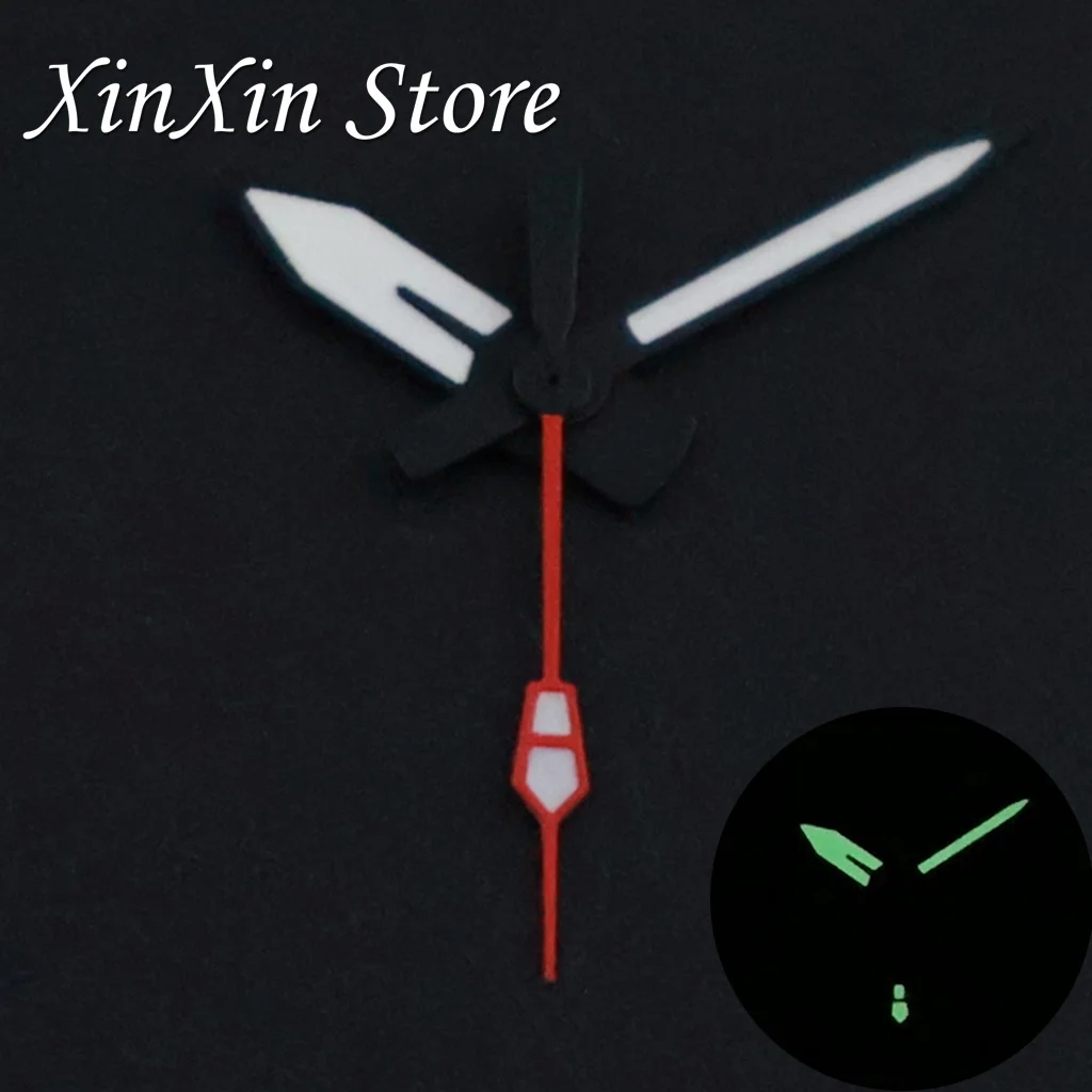 Black Watches Pointers C3 Luminous Replacement Accessory Parts Fits For NH35 4R35 4R36 7S Automatic Movement Watch Hands