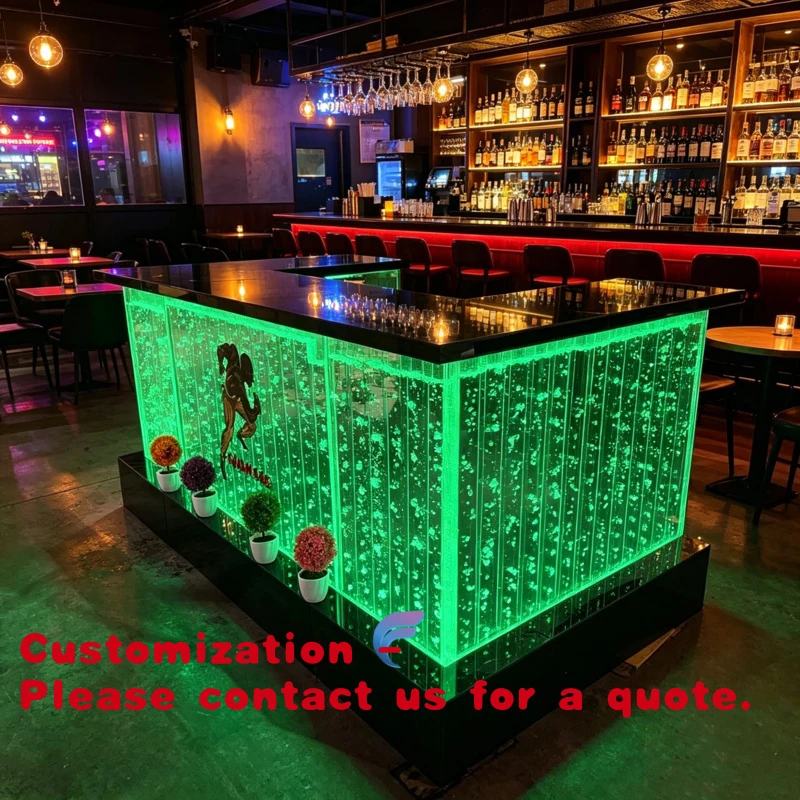 custom.Acrylic LED Contemporary Modern Coffee Table Multifunctional Commercial Bar Counter Hotel Bar Club KTV