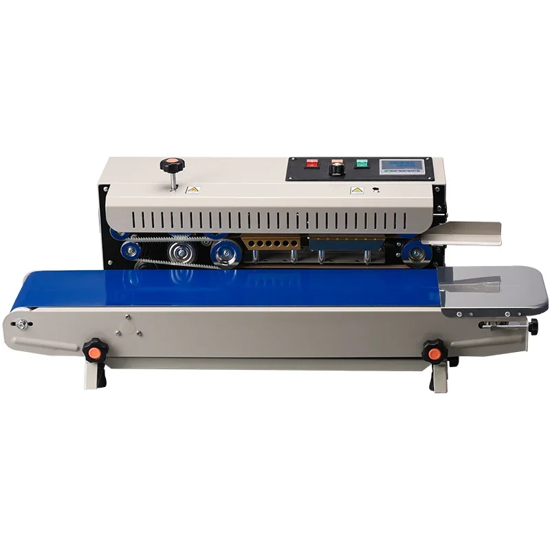 FR-900 Low Price Plastic Gear Aluminium Heating Block Plastic Bag Continuous Band Sealing Machine