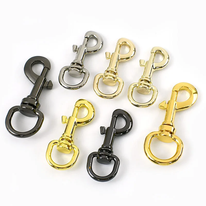 10/20Pcs 11/15mm Metal Swivel Snap Hook Bag Strap Clasp Keychain Carabiner Charm Connector Pet Collar DIY Hardware Accessories