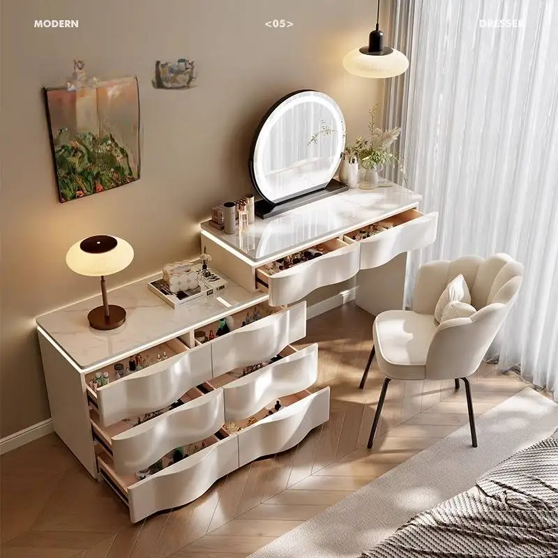 Large Modern Nordic Vanity Table White Aesthetic Beauty Luxury Salon  Dresser Bedroom Living Room Mesa Tocador Home Furniture - AliExpress 1503