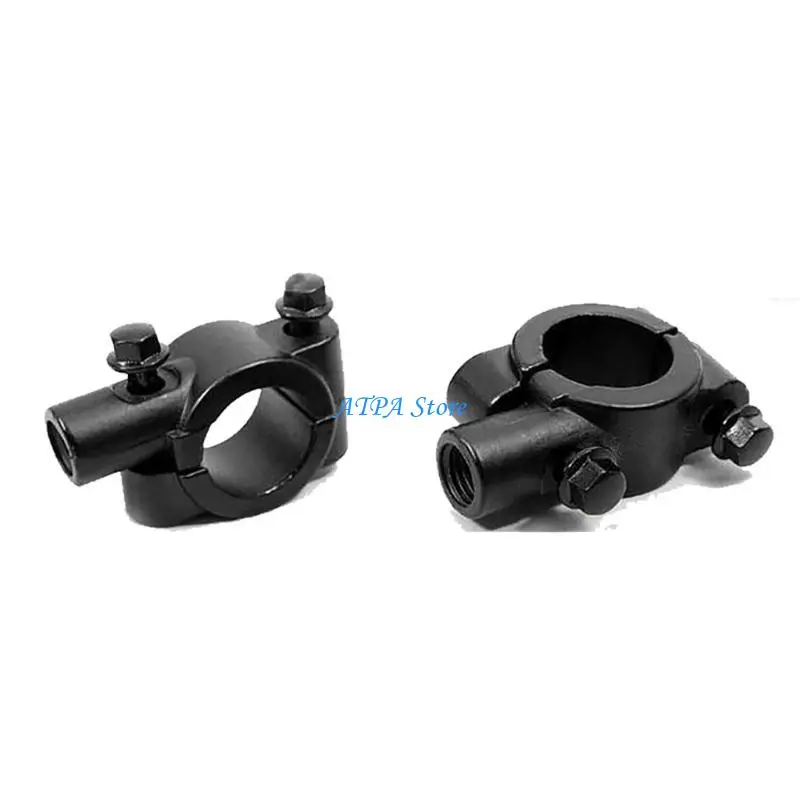 U13C Pack of 2 Handlebar Rearview Mount Clamp 8mm/10mm Thread Motorbike 7/8