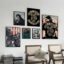 Sons of Anarchy Season Self-adhesive Art Poster Waterproof Paper Sticker Coffee House Bar Posters Wall Stickers