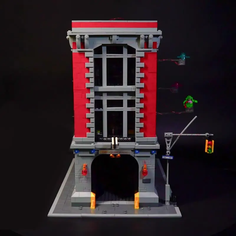 레고 75827 시티 스트리트 고스트버스터즈 소방서 본부용 LED 조명 키트(빌딩 블록 벽돌 키트 세트 모델을 포함하지 않음)