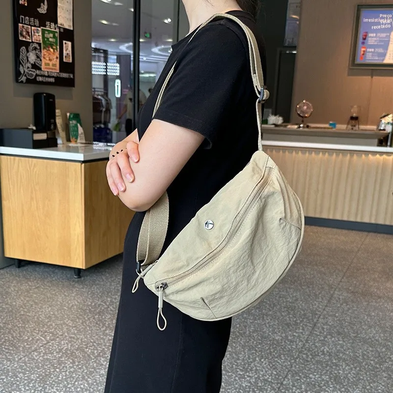 korean-style-women's-sports-cycling-chest-bag-2025-mountain-series-neutral-simple-nylon-crossbody-waist-bag-casual-leisure