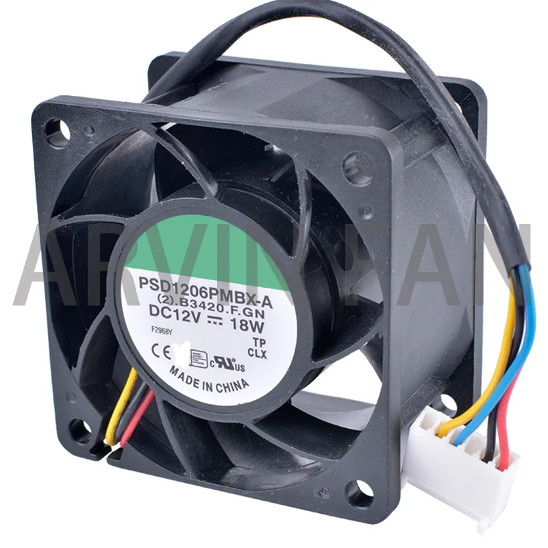 

COOLING REVOLUTION PSD1206PMBX-A 6cm 60mm Fan 6038 12V 18W Double Ball Bearing Large Air Volume Server Cooling Fan