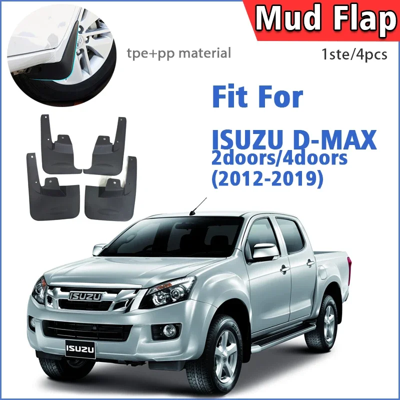 

Front Rear 4pcs FOR ISZUZ DMAX D-MAX Mudflaps Mudguard Mud Flap Guards Splash Fender Car Accessories 2012-2019