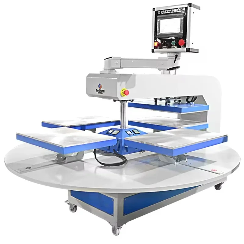 【Fashionable】Fully Automatic Pneumatic 4 Station Heat Press 40X50 Cm Heat Transfer Machine For Garment Large Batch Production