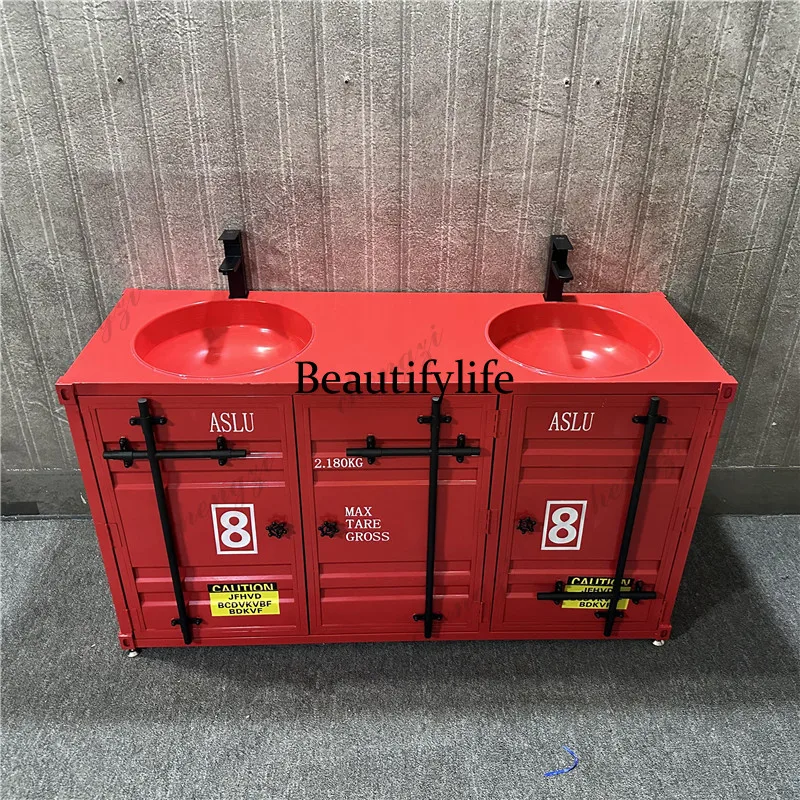 Industrial wind washbasin retro washbasin bar bathroom storage washbasin commercial
