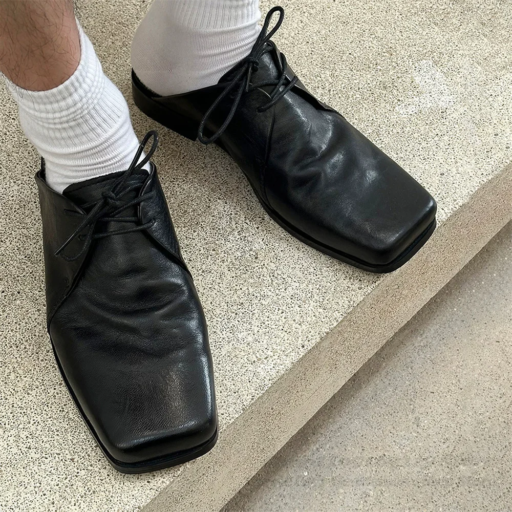 Yıkanmış Sığır Derisi Burunlu - Men Shoes For Office Work incelemesi ve fiyatı
