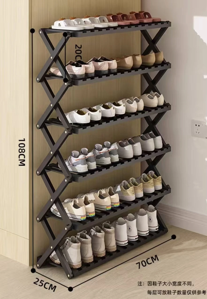 No installation of shoe racks, multi-layer simple storage artifacts at the door of the home, folding shoe cabinets in the dormit