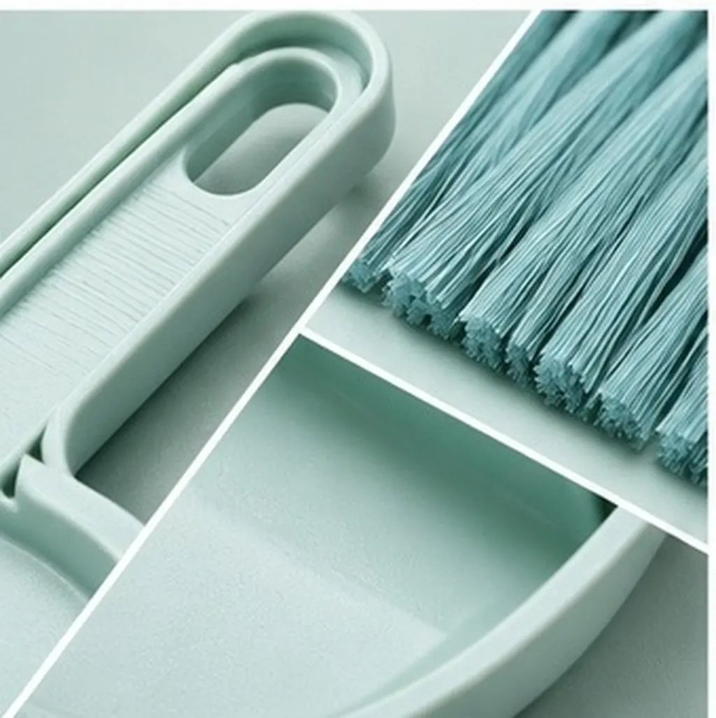 1Set Small Broom and Dustpan Set Mini Desktop Cleaning Brush Pan Exquisite Workmanship Non Deformable for Keyboard Office Study