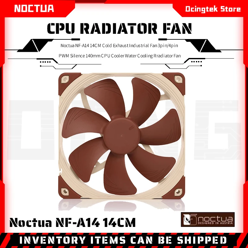 noctura ventilador industrial exaustor frio de 14cm 3pin 4pin pwm silencioso 140 mm cpu refrigeradora por agua ventilador rradiador 01