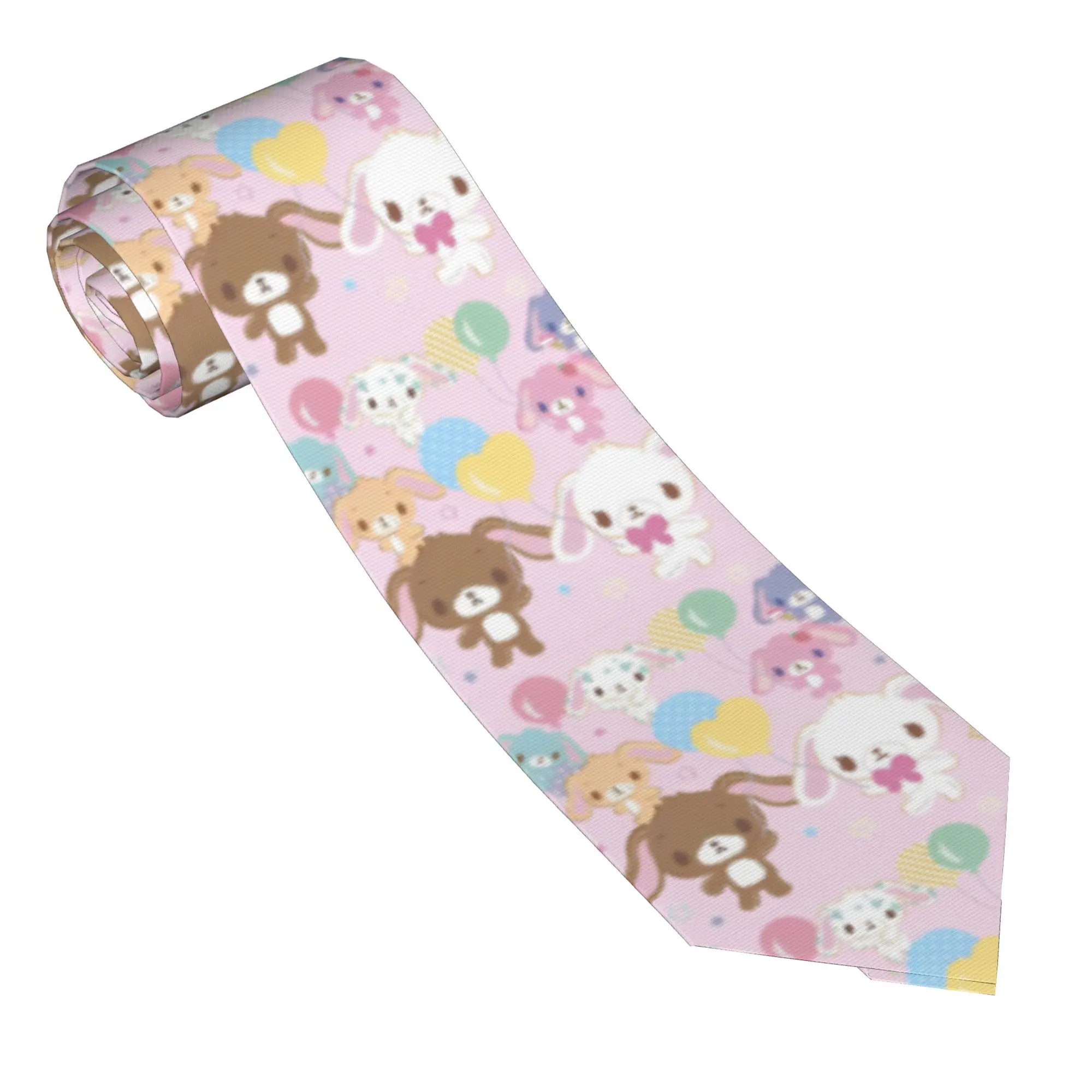 Cute  Sugar Rabbit Neckties Men Polyester 8 cm Wide Neck Ties S-Sugarbunnys for Mens Suits Accessories Gravatas Wedding Business