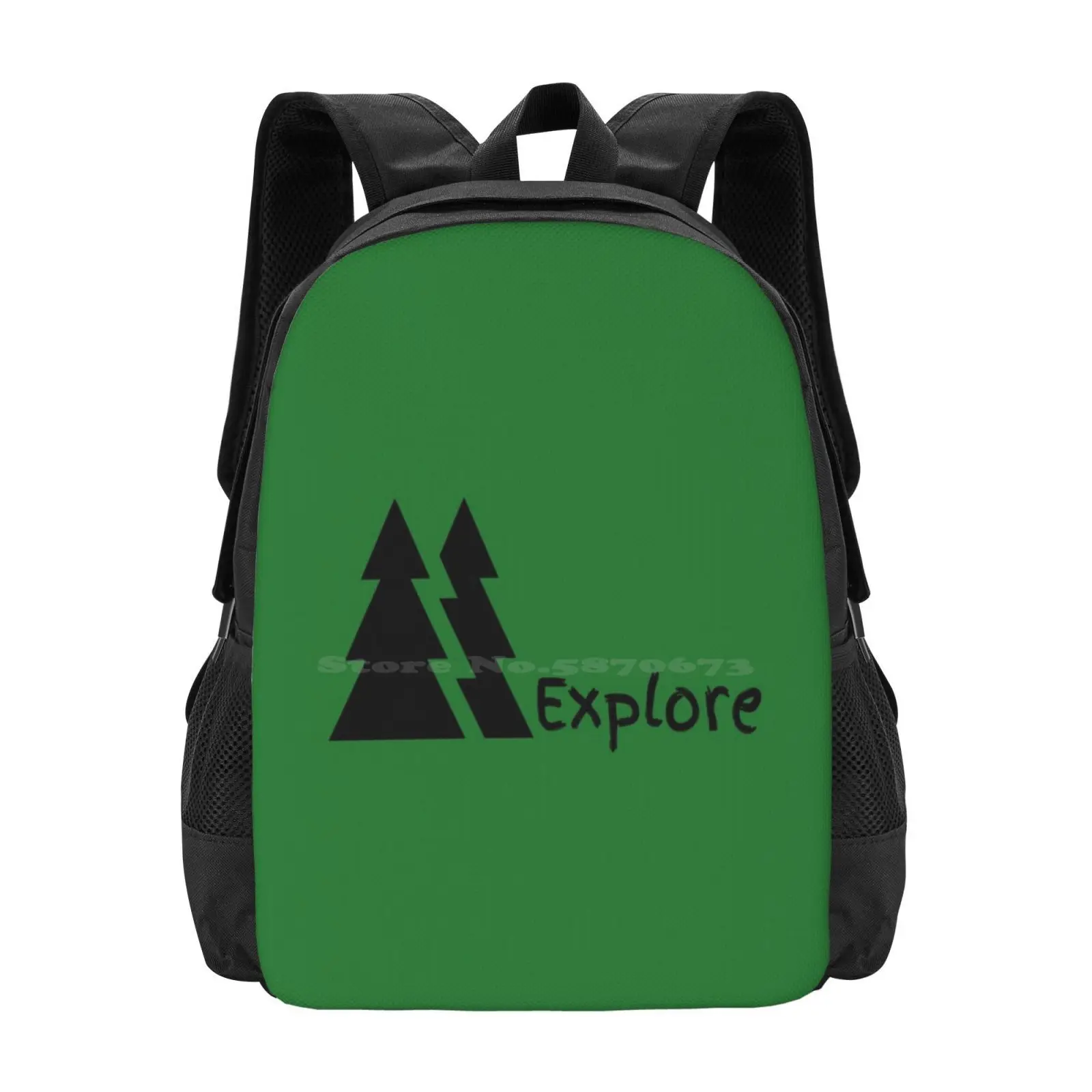 استكشف حار بيع حقيبة الظهر حقائب الموضة الطبيعة استكشاف الأزهار تصميم شجرة Forst المشي لمسافات طويلة السفر تحفيزية إقتباس بسيط #1