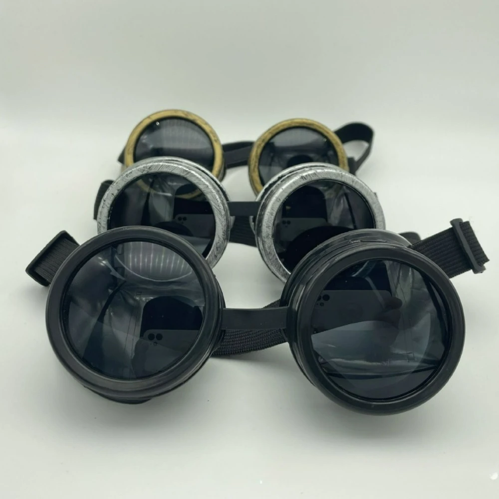 European & American Fashion Steampunk Round Retro Goggles - Trendy UV400 Sunglasses Windproof Anti-Glare