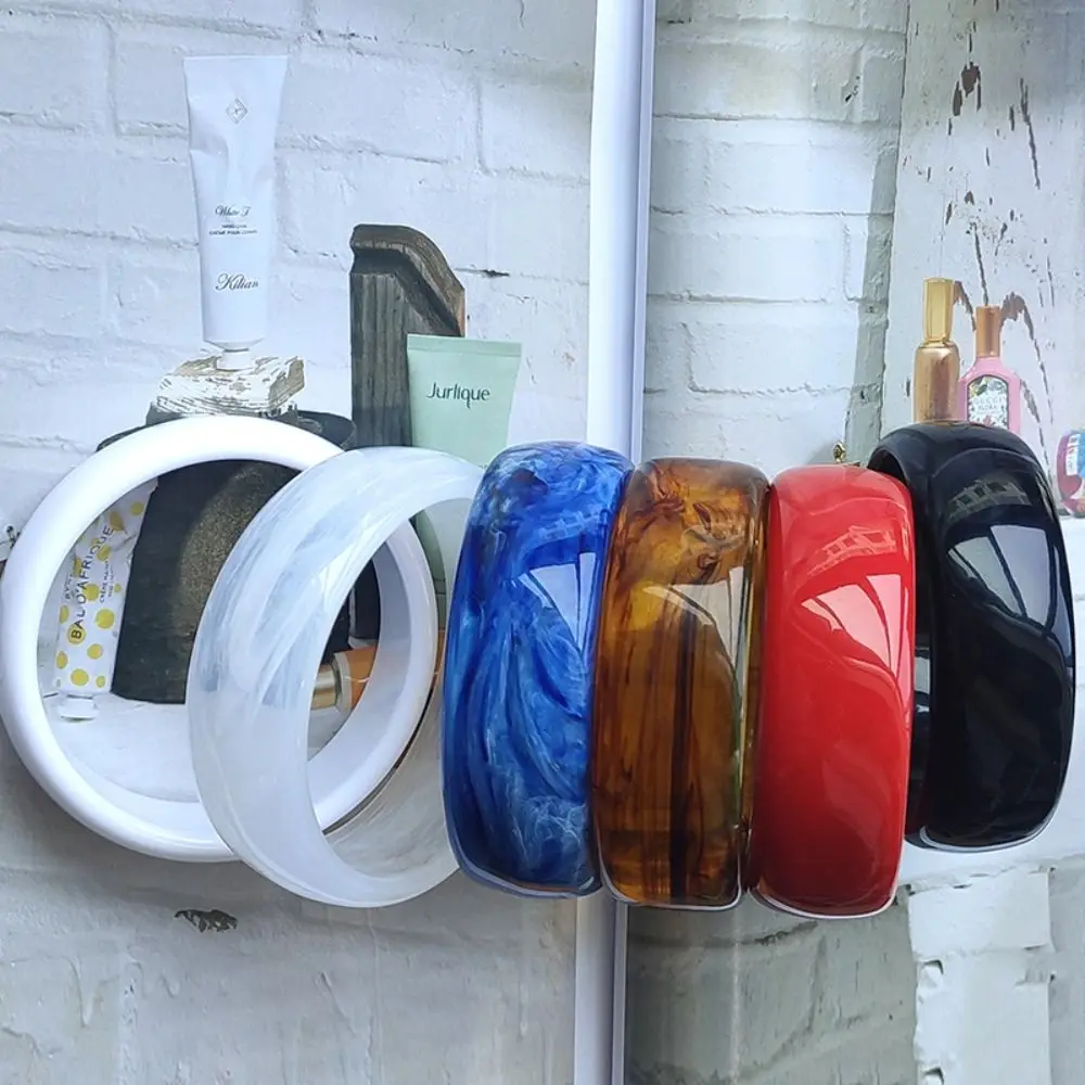 البوهيمي الاكريليك المفتوحة الإسورة لامعة لطخم سوار واسع أوروبا الأمريكية نمط مجوهرات اكسسوارات الرجعية خاتم اليد هدية #2