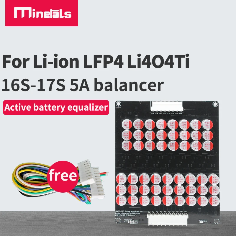 17S 16S Balancer 5A Balance Li-ion Lifepo4 LTO Lithium Battery Active Balance Equalizer Balancer Board Capacitor 48V 60V 16S