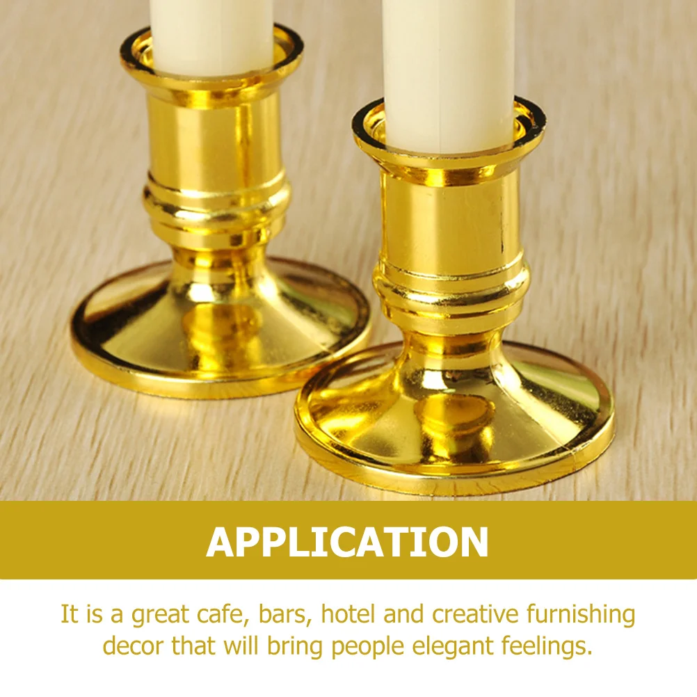 

2Pairs Premium ABS Electronic Candlestick Exquisite Design Multipurpose Home Hotel Cafe Bar Decoration Holders
