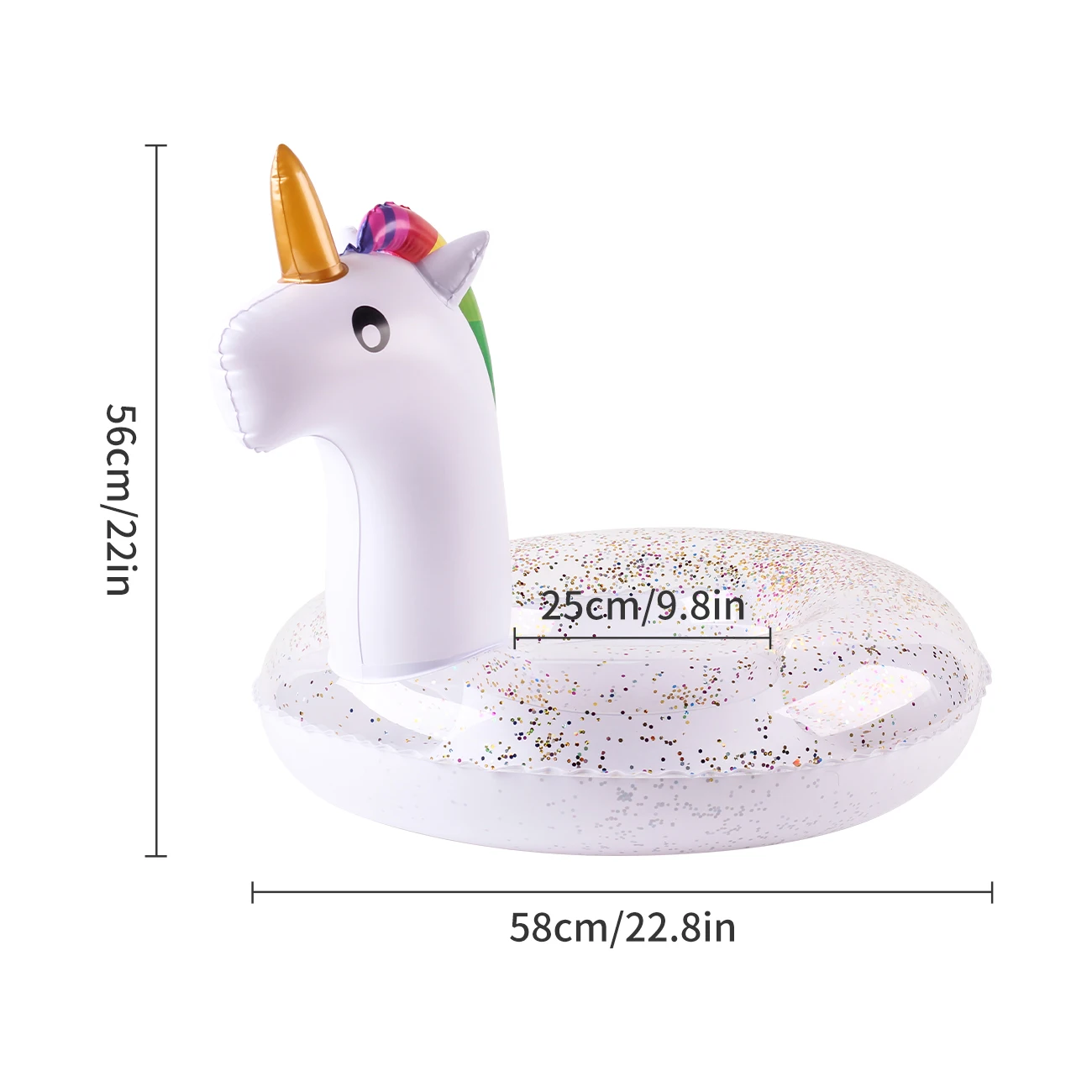 1PC Unicorn Shaped Pool Floats, Adult Summer Thick Swimming Ring, Suitable For Summer Pool Party Armpit Ring.