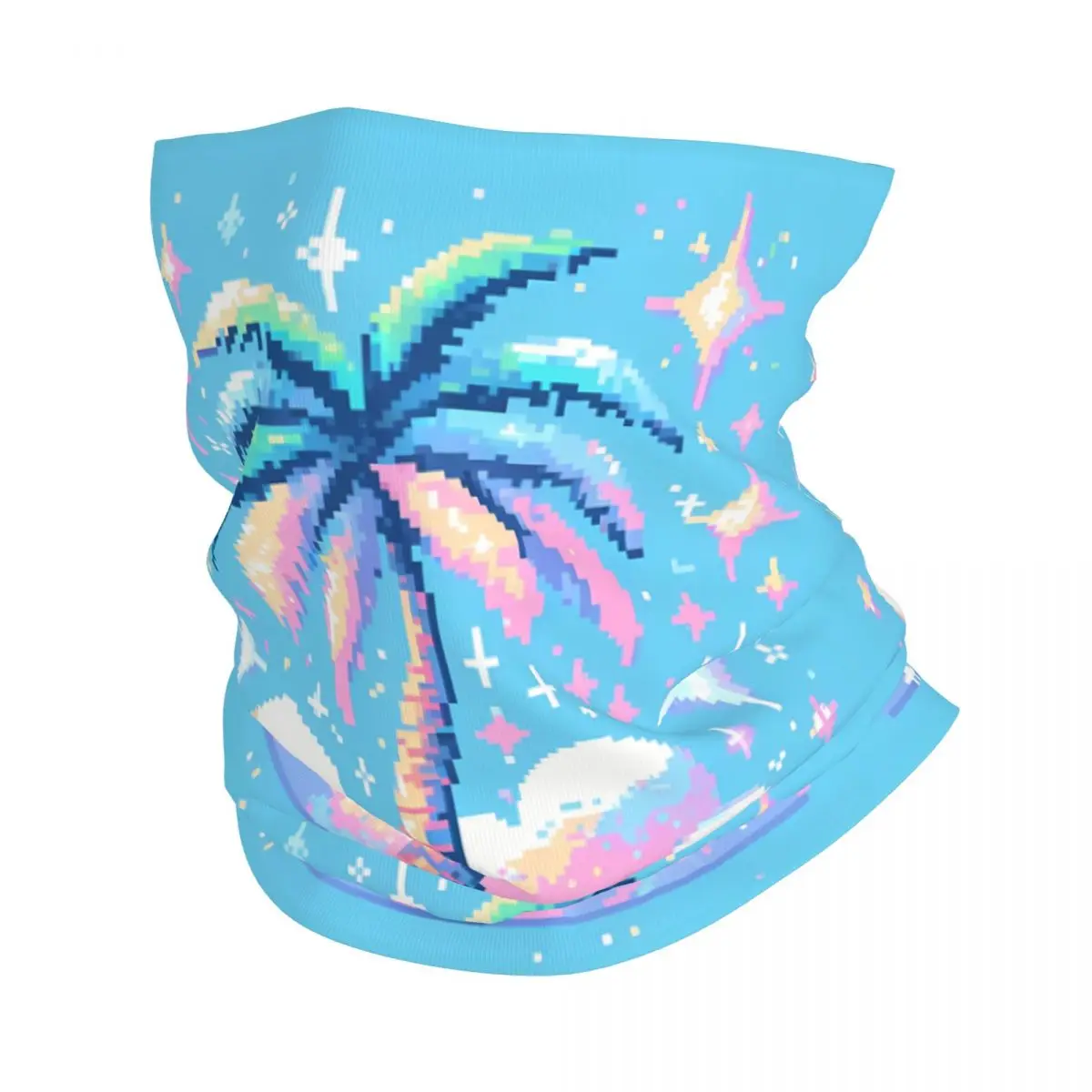 Y2K Summer Beach Coconut Trees Scarf Neckerchief Neck Face Mask Polyester