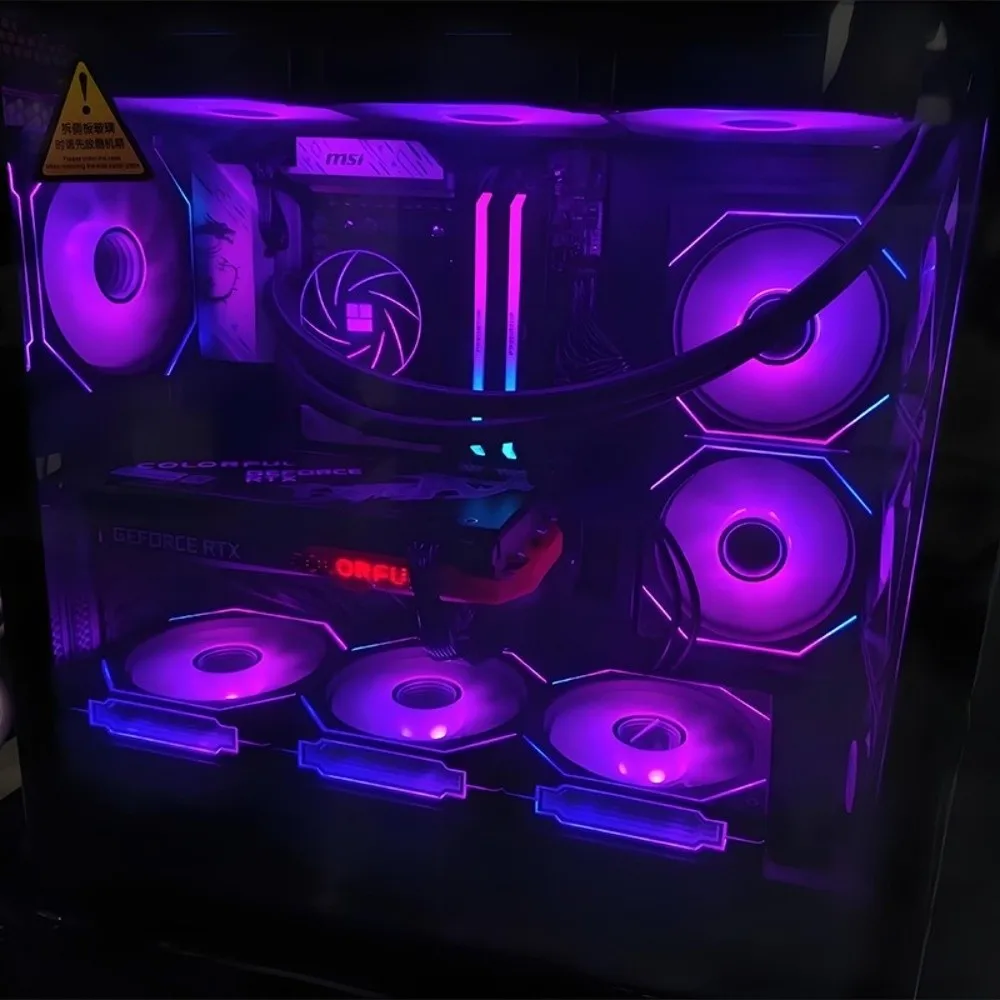 3D Texture ARGB Computer Chassis Fan 12V Quiet Cooling PC Case Fan Hydraulic HDB Bearing Large Air Volume CPU Cooler Fan PC Case