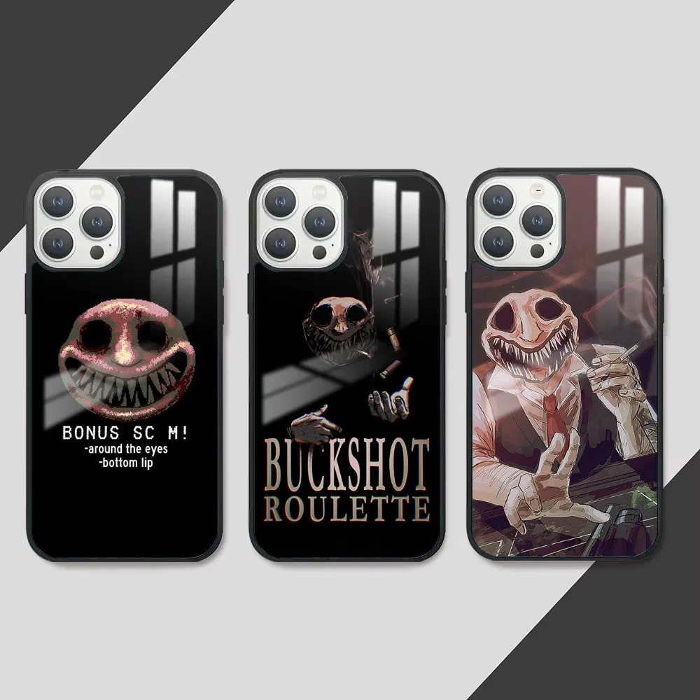 game Buckshot Roulette Phone Case For iPhone 16 15 14 13 12 11 Pro Max Plus Mini PC Fashion mirror phone case