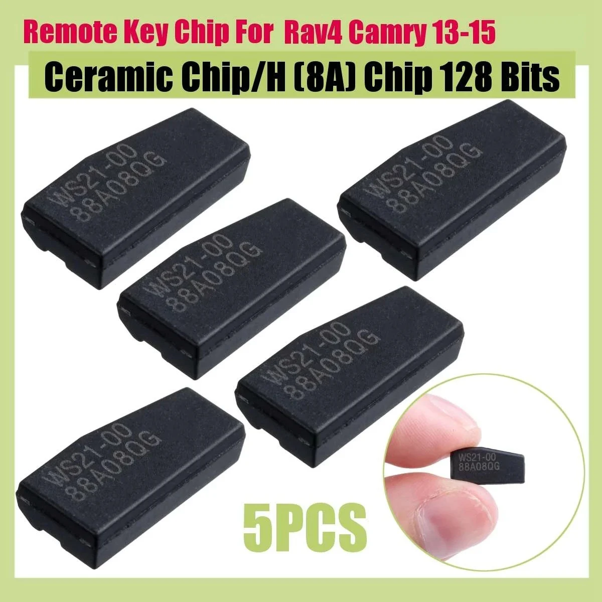 5 Pcs Car Remote Key H (8A) Chip 128 Bits Chip Ceramic Transponder Immobilizer for Toyota Rav4 Camry 2013-2015