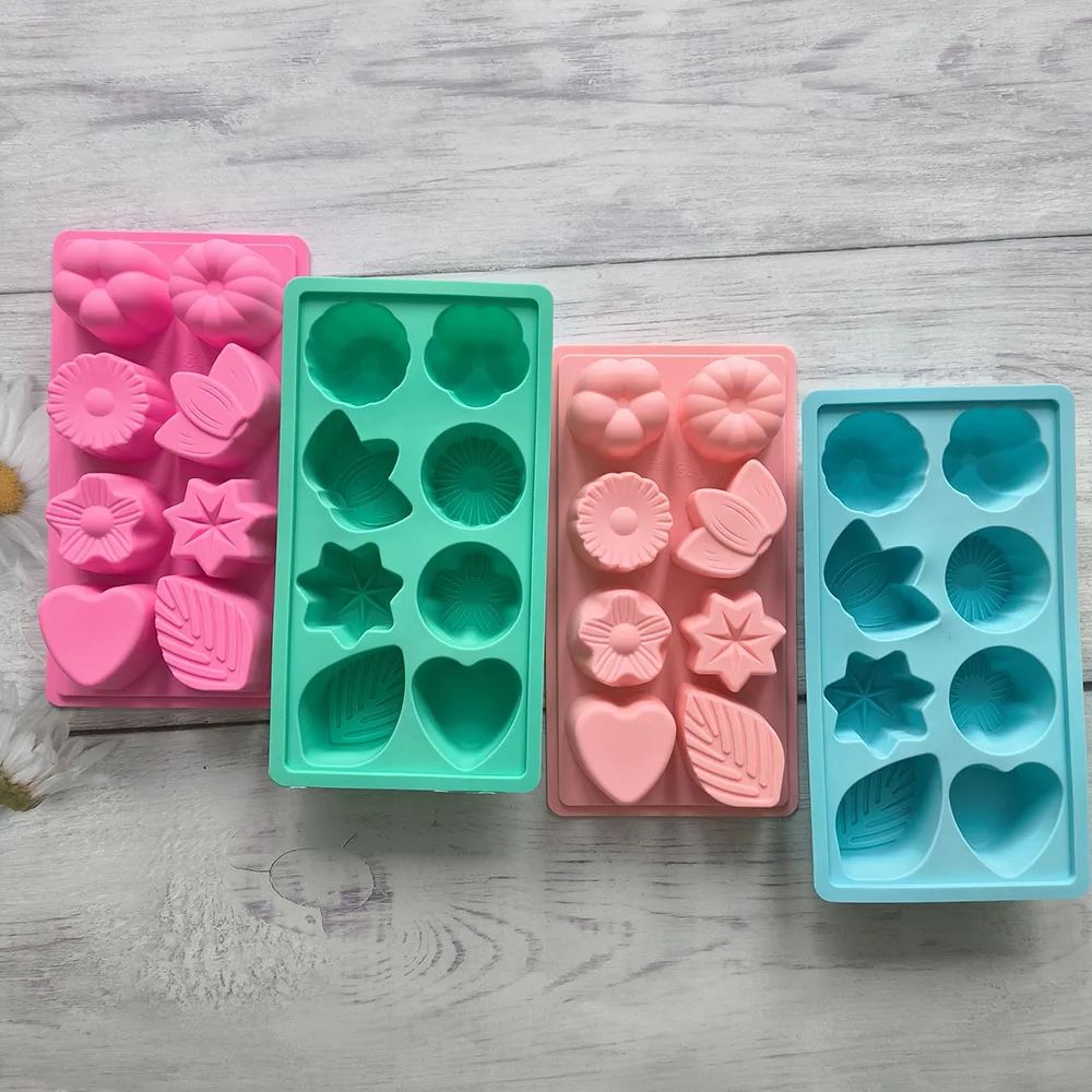 1PC silicone multiple leaf shaped soap molds DIY handicrafts suitable for kitchen cake chocolate pudding molds