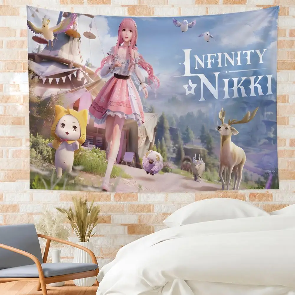 Infinity Nikki Tapestry House Bedroom Living Bar Garden Microfiber Decoration Background