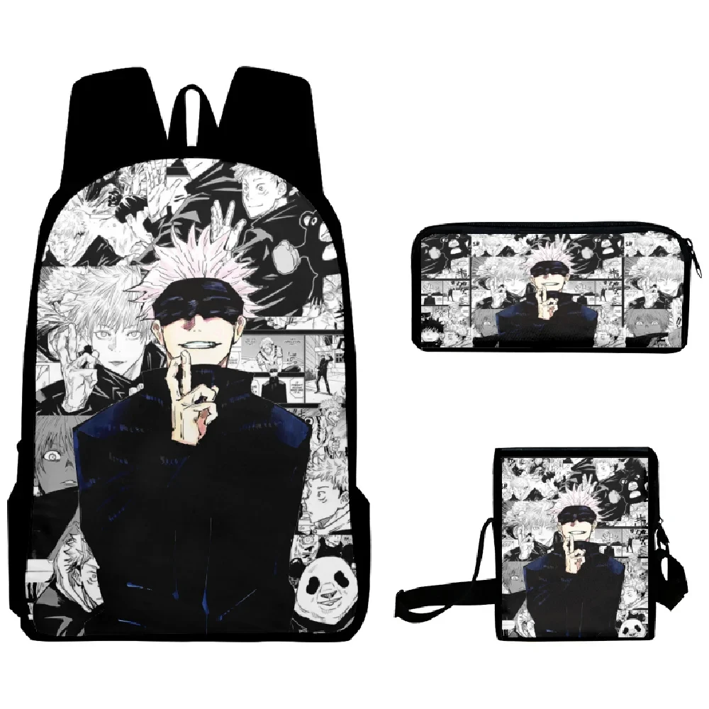 Anime Mochila Escolar Satoru Gojo, Bolsa para laptop para adolescentes, Bolsa de ombro para meninos e meninas, Bolsa de viagem