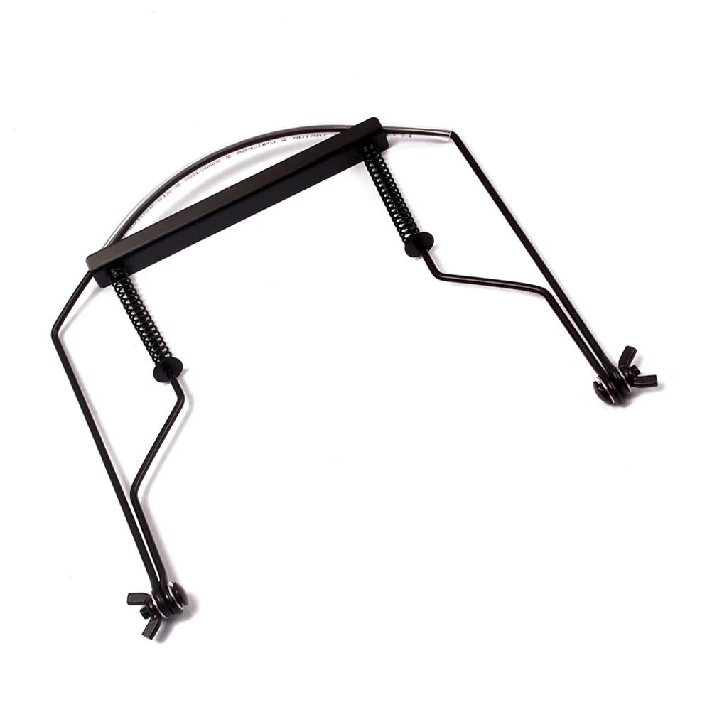 

10 Holes Harmonica Holder Stainless Steel Neck Rack For Hands-Free Playing Black Harmonica Accessory Harp Rack 10 Holes