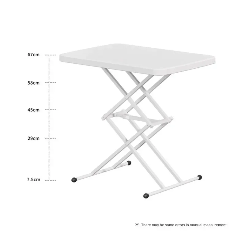 Liftable folding table, simple dining  portable computer table, small dormitory study table, multifunctional bedside table
