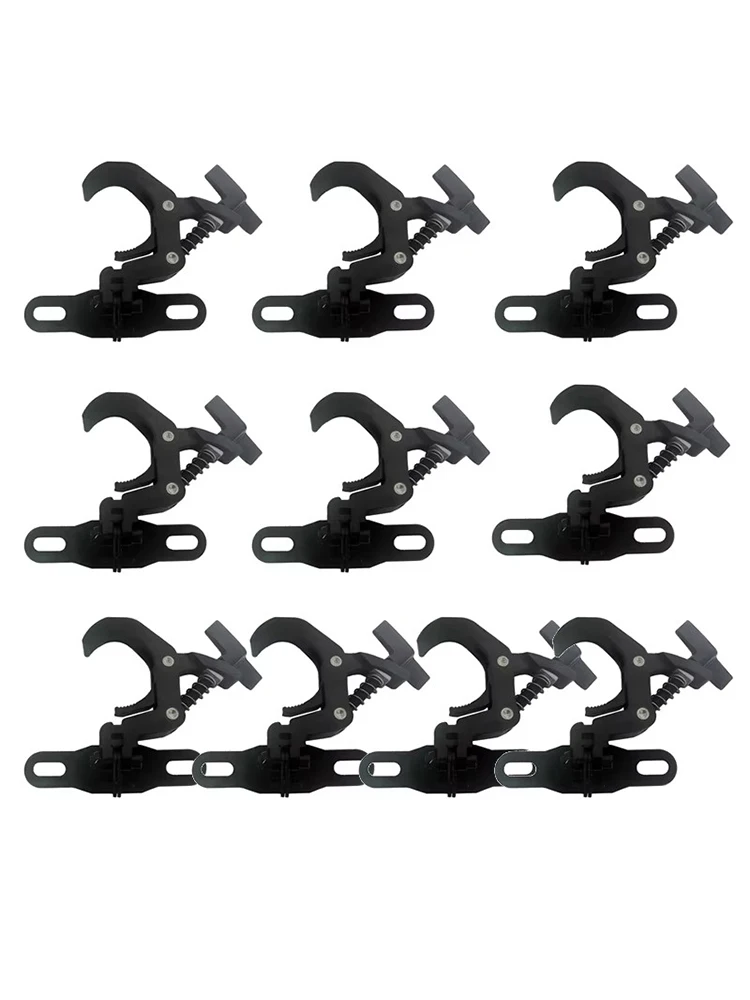 10 Stück/Set Aluminium Faltbare DJ-Lichtklemme für Professionelle Moving-Head-Bühnenbeleuchtung, Disco-Lichter, Klappbare Traversenklemme
